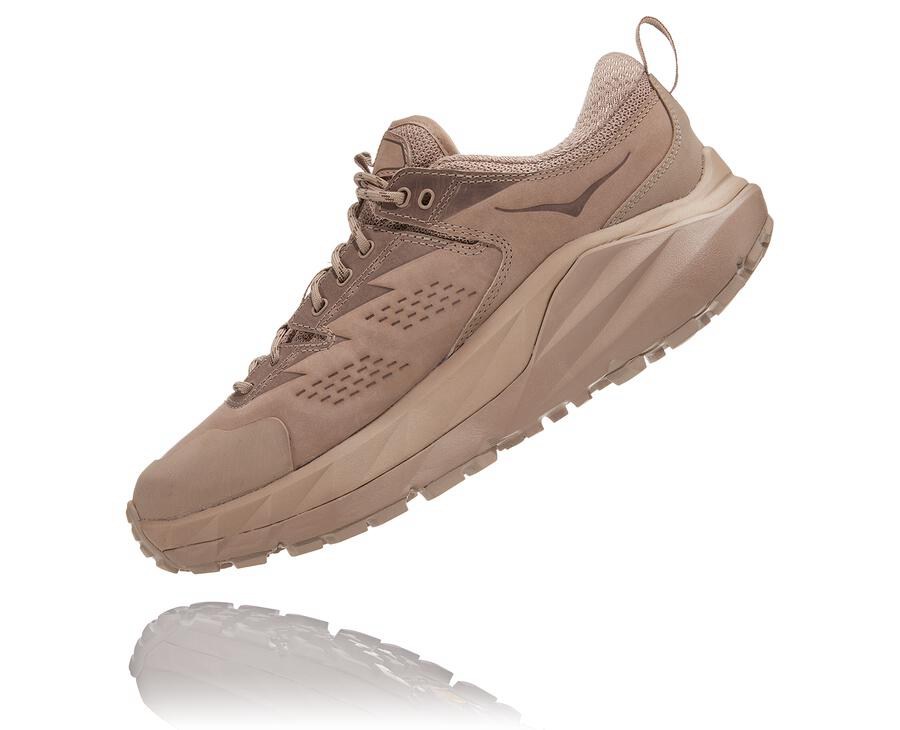 Trail Shoes Mens - Hoka One One Kaha Low GORE-TEX - Beige - QBXPSJY-54